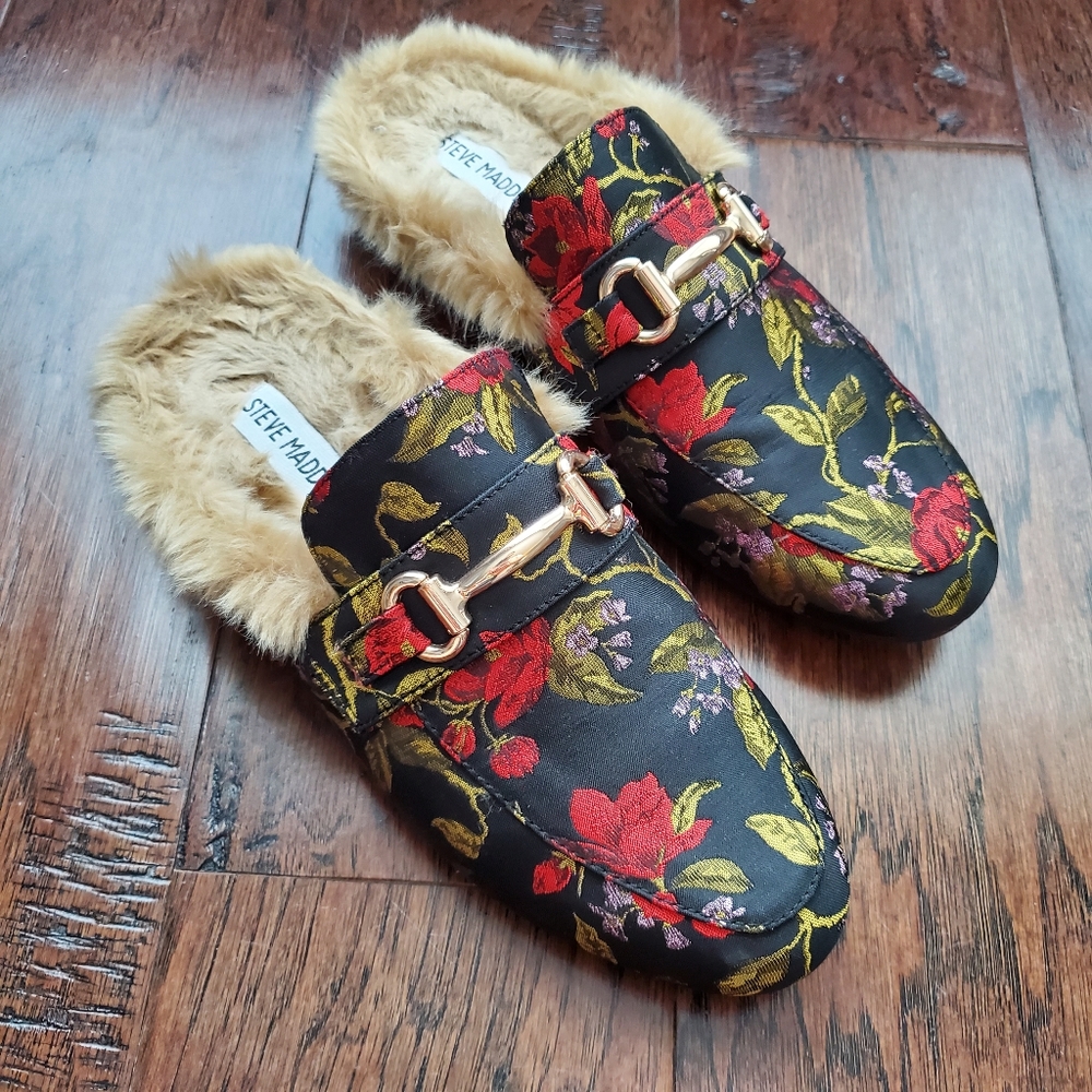 Steve Madden Fur Mules